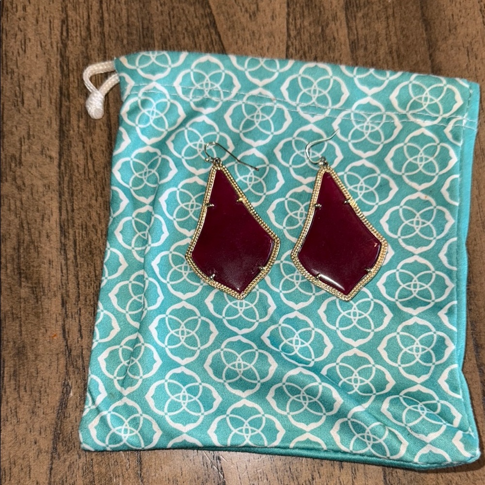 Elegant Burgundy Earrings